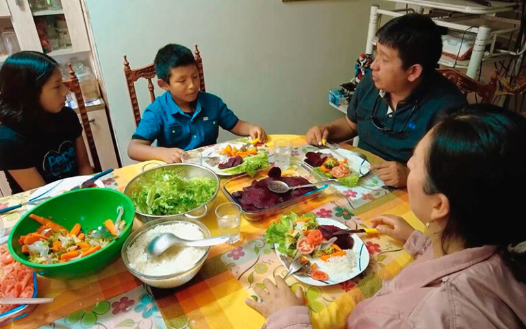 Familia saludable Alimentacion balanceada y saludable